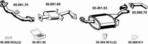 Eberspächer 502042 - Система выпуска ОГ autosila-amz.com