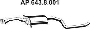 Eberspächer 643.8.001 - Средний глушитель выхлопных газов autosila-amz.com