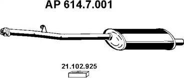 Eberspächer 614.7.001 - Глушитель выхлопных газов, конечный autosila-amz.com