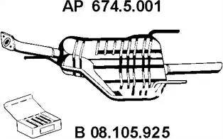 Eberspächer 674.5.001 - Глушитель выхлопных газов, конечный autosila-amz.com