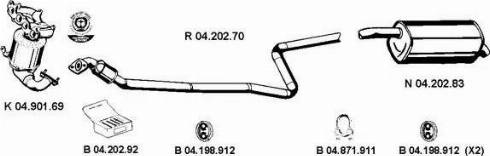 Eberspächer 042384 - Система выпуска ОГ autosila-amz.com