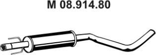 Eberspächer 08.914.80 - Средний глушитель выхлопных газов autosila-amz.com