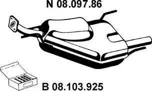 Eberspächer 08.097.86 - Глушитель выхлопных газов, конечный autosila-amz.com