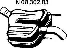 Eberspächer 08.302.83 - Глушитель выхлопных газов, конечный autosila-amz.com