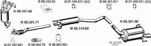 Eberspächer 082541 - Система выпуска ОГ autosila-amz.com