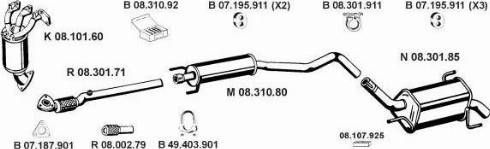 Eberspächer 082505 - Система выпуска ОГ autosila-amz.com