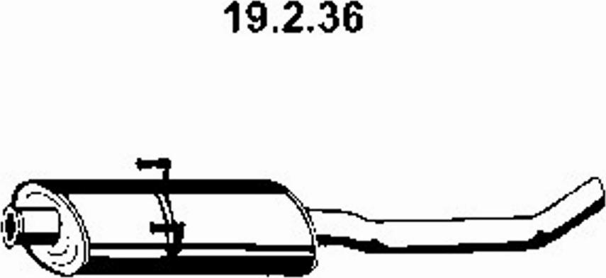 Eberspächer 19.2.36 - Средний глушитель выхлопных газов autosila-amz.com