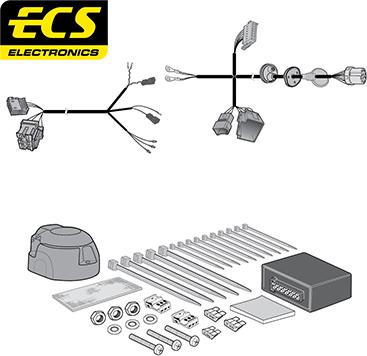 ECS VW19013MU - Комплект электрики, прицепное оборудование autosila-amz.com