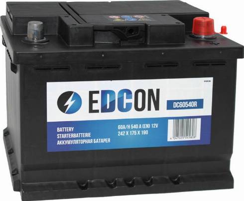 Edcon DC60540R - Стартерная аккумуляторная батарея, АКБ autosila-amz.com