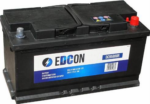 Edcon DC100830R - аккумуляторная батарея! 100Ah 830A + справа 353х175х190 B13\ autosila-amz.com