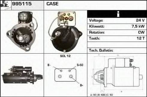 EDR 995115 - Стартер autosila-amz.com