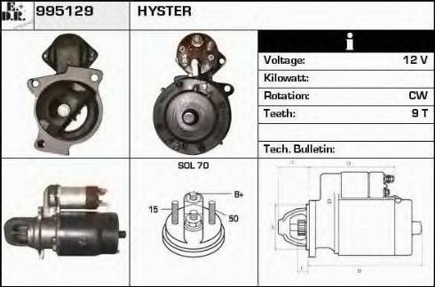 EDR 995129 - Стартер autosila-amz.com