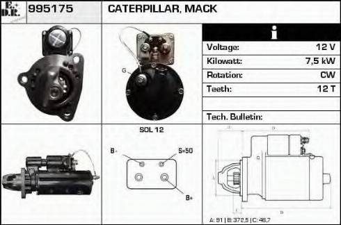 EDR 995175 - Стартер autosila-amz.com