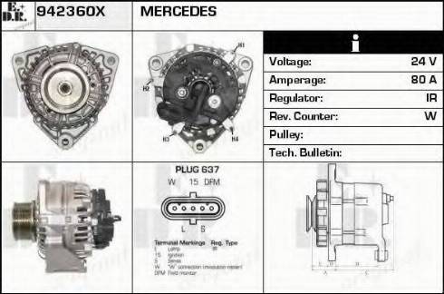 EDR 942360X - Генератор autosila-amz.com