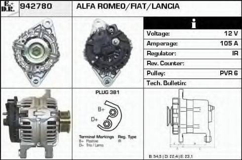 EDR 942780 - Генератор autosila-amz.com