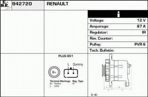 EDR 942720 - Генератор autosila-amz.com