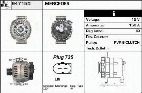 EDR 947150 - Генератор autosila-amz.com