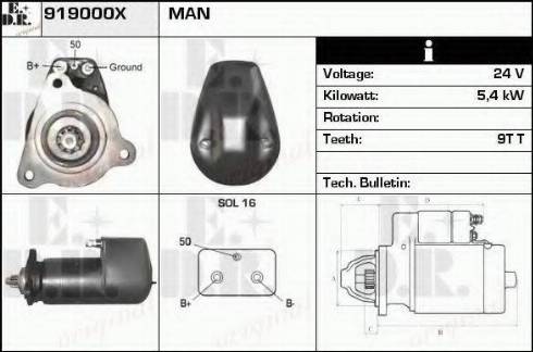 EDR 919000X - Стартер autosila-amz.com