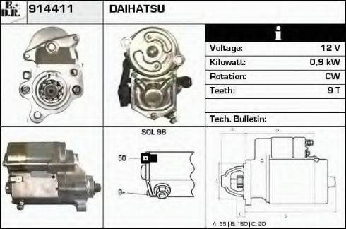 EDR 914411 - Стартер autosila-amz.com