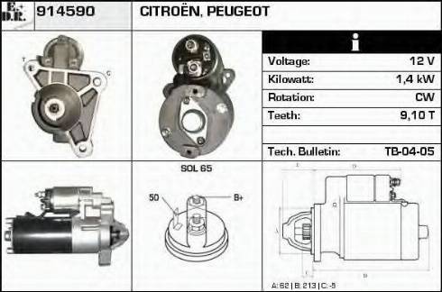 EDR 914590 - Стартер autosila-amz.com