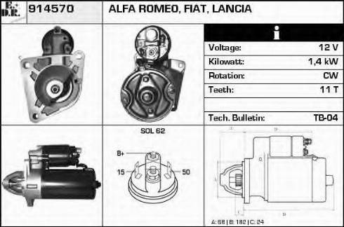 EDR 914570 - Стартер autosila-amz.com