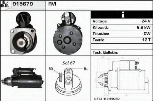 EDR 915670 - Стартер autosila-amz.com