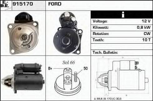 EDR 915170 - Стартер autosila-amz.com