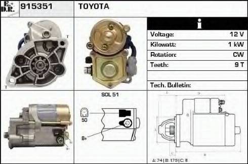 EDR 915351 - Стартер autosila-amz.com