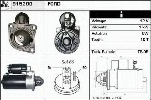 EDR 915200 - Стартер autosila-amz.com