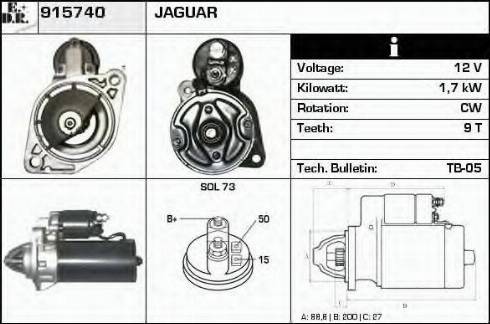 EDR 915740 - Стартер autosila-amz.com