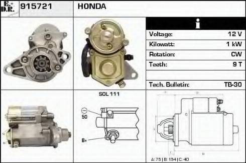 EDR 915721 - Стартер autosila-amz.com