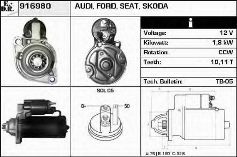 EDR 916980 - Стартер autosila-amz.com