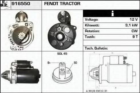 EDR 916550 - Стартер autosila-amz.com