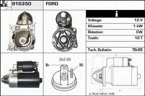 EDR 916350 - Стартер autosila-amz.com