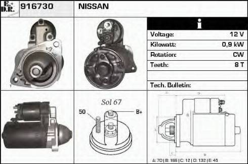 EDR 916730 - Стартер autosila-amz.com