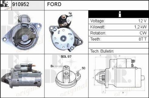 EDR 910952 - Стартер autosila-amz.com