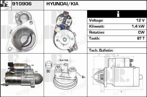 EDR 910906 - Стартер autosila-amz.com