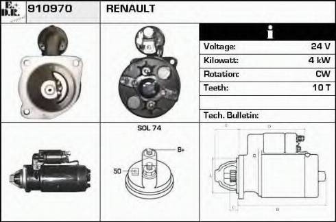 EDR 910970 - Стартер autosila-amz.com