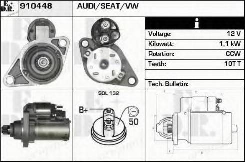 EDR 910448 - Стартер autosila-amz.com