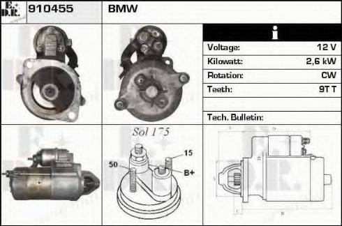 EDR 910455 - Стартер autosila-amz.com