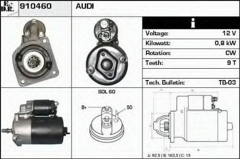 EDR 910460 - Стартер autosila-amz.com