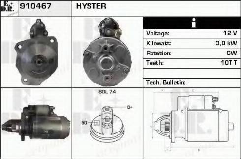 EDR 910467 - Стартер autosila-amz.com