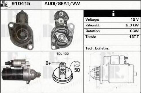 EDR 910415 - Стартер autosila-amz.com