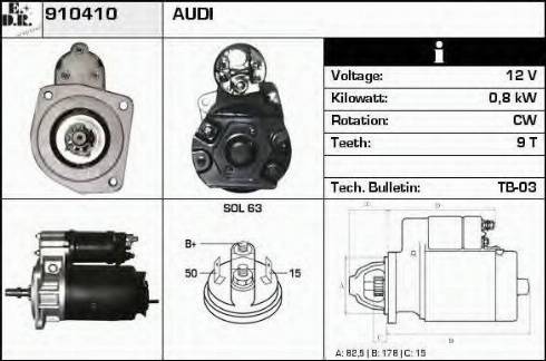 EDR 910410 - Стартер autosila-amz.com