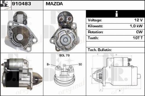 EDR 910483 - Стартер autosila-amz.com