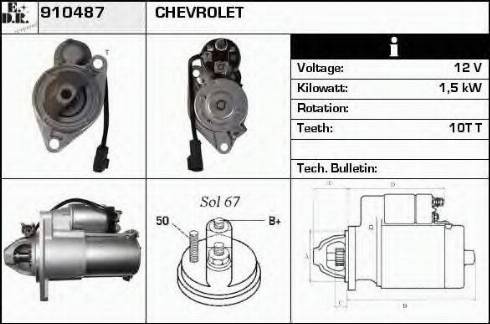 EDR 910487 - Стартер autosila-amz.com