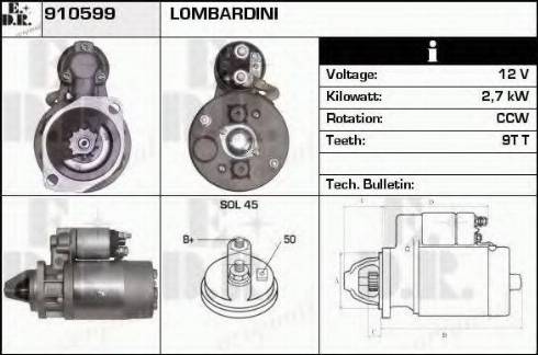 EDR 910599 - Стартер autosila-amz.com