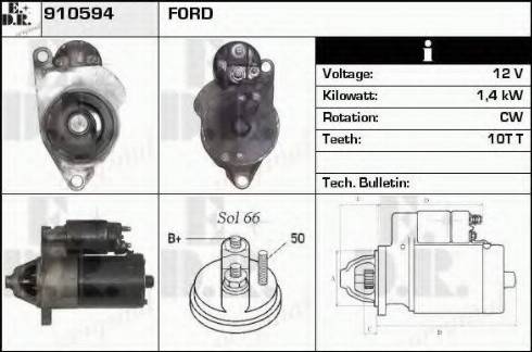 EDR 910594 - Стартер autosila-amz.com