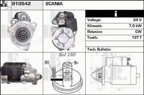 EDR 910542 - Стартер autosila-amz.com