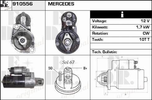 EDR 910556 - Стартер autosila-amz.com